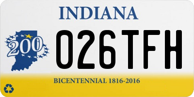 IN license plate 026TFH