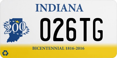 IN license plate 026TG