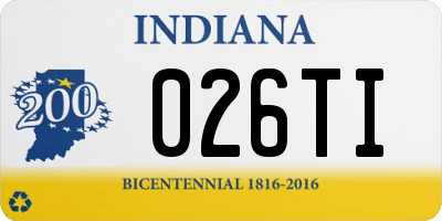 IN license plate 026TI