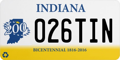 IN license plate 026TIN