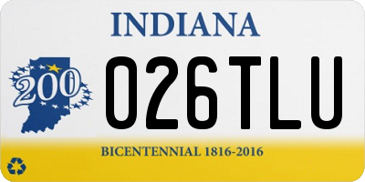 IN license plate 026TLU