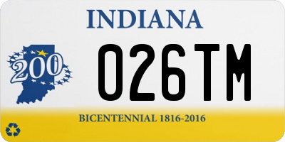 IN license plate 026TM
