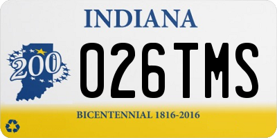 IN license plate 026TMS