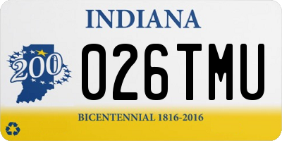 IN license plate 026TMU