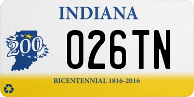 IN license plate 026TN
