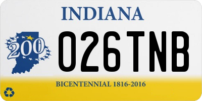 IN license plate 026TNB