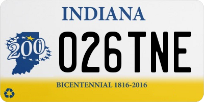 IN license plate 026TNE