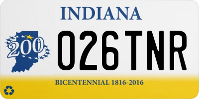 IN license plate 026TNR