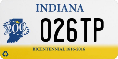 IN license plate 026TP