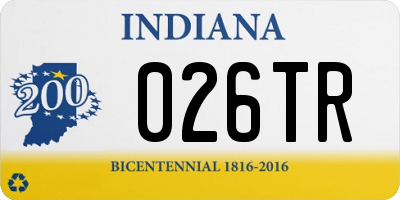 IN license plate 026TR