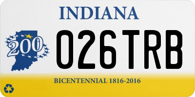 IN license plate 026TRB