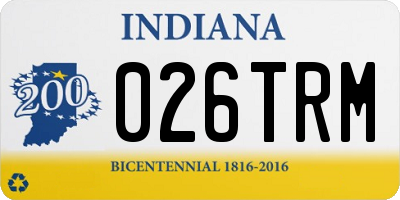 IN license plate 026TRM