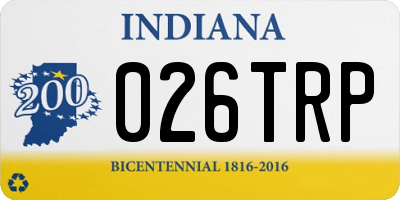 IN license plate 026TRP