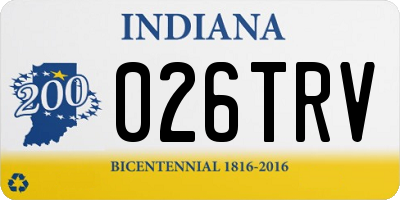 IN license plate 026TRV
