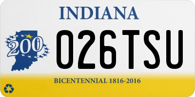 IN license plate 026TSU