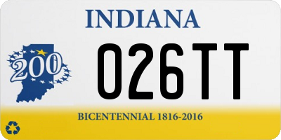 IN license plate 026TT