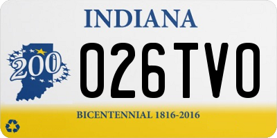 IN license plate 026TVO