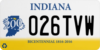 IN license plate 026TVW