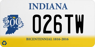 IN license plate 026TW