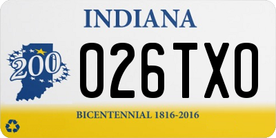 IN license plate 026TXO