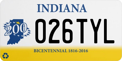 IN license plate 026TYL