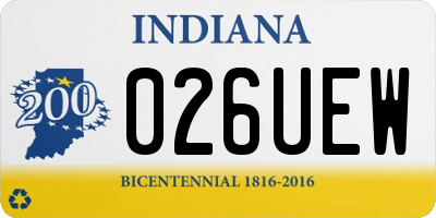 IN license plate 026UEW