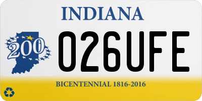 IN license plate 026UFE