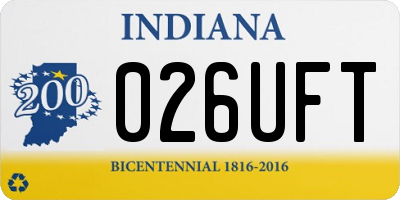 IN license plate 026UFT