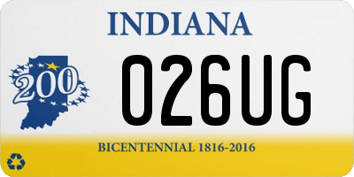 IN license plate 026UG