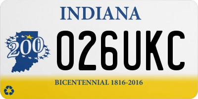 IN license plate 026UKC