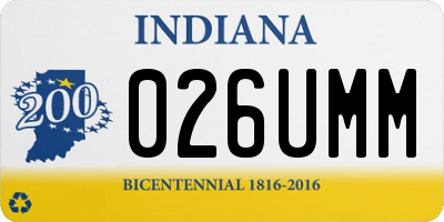 IN license plate 026UMM
