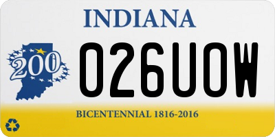 IN license plate 026UOW