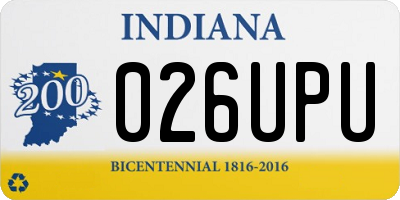 IN license plate 026UPU