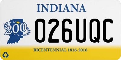 IN license plate 026UQC