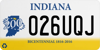 IN license plate 026UQJ