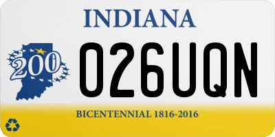 IN license plate 026UQN