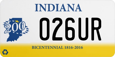 IN license plate 026UR
