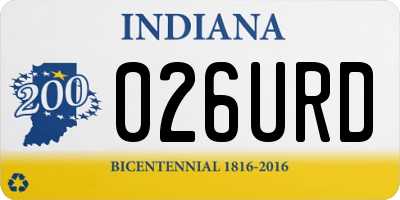 IN license plate 026URD