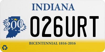 IN license plate 026URT