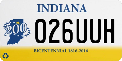 IN license plate 026UUH