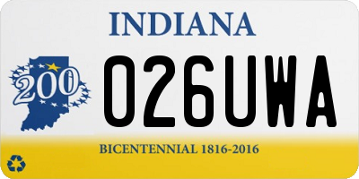 IN license plate 026UWA