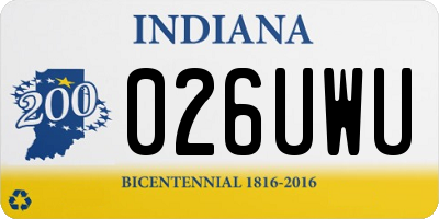 IN license plate 026UWU