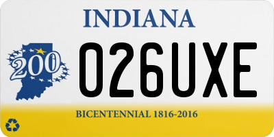 IN license plate 026UXE