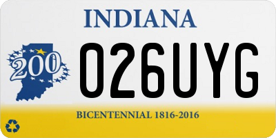 IN license plate 026UYG