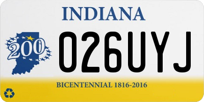 IN license plate 026UYJ