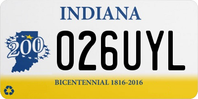 IN license plate 026UYL