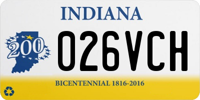 IN license plate 026VCH