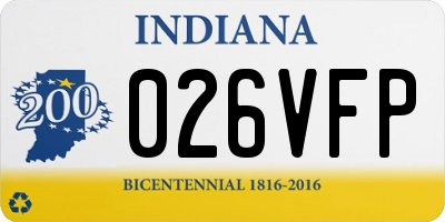 IN license plate 026VFP