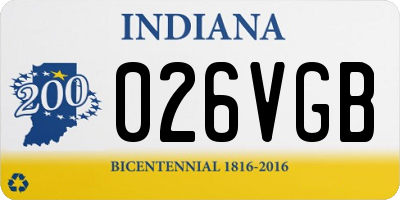 IN license plate 026VGB