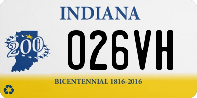 IN license plate 026VH